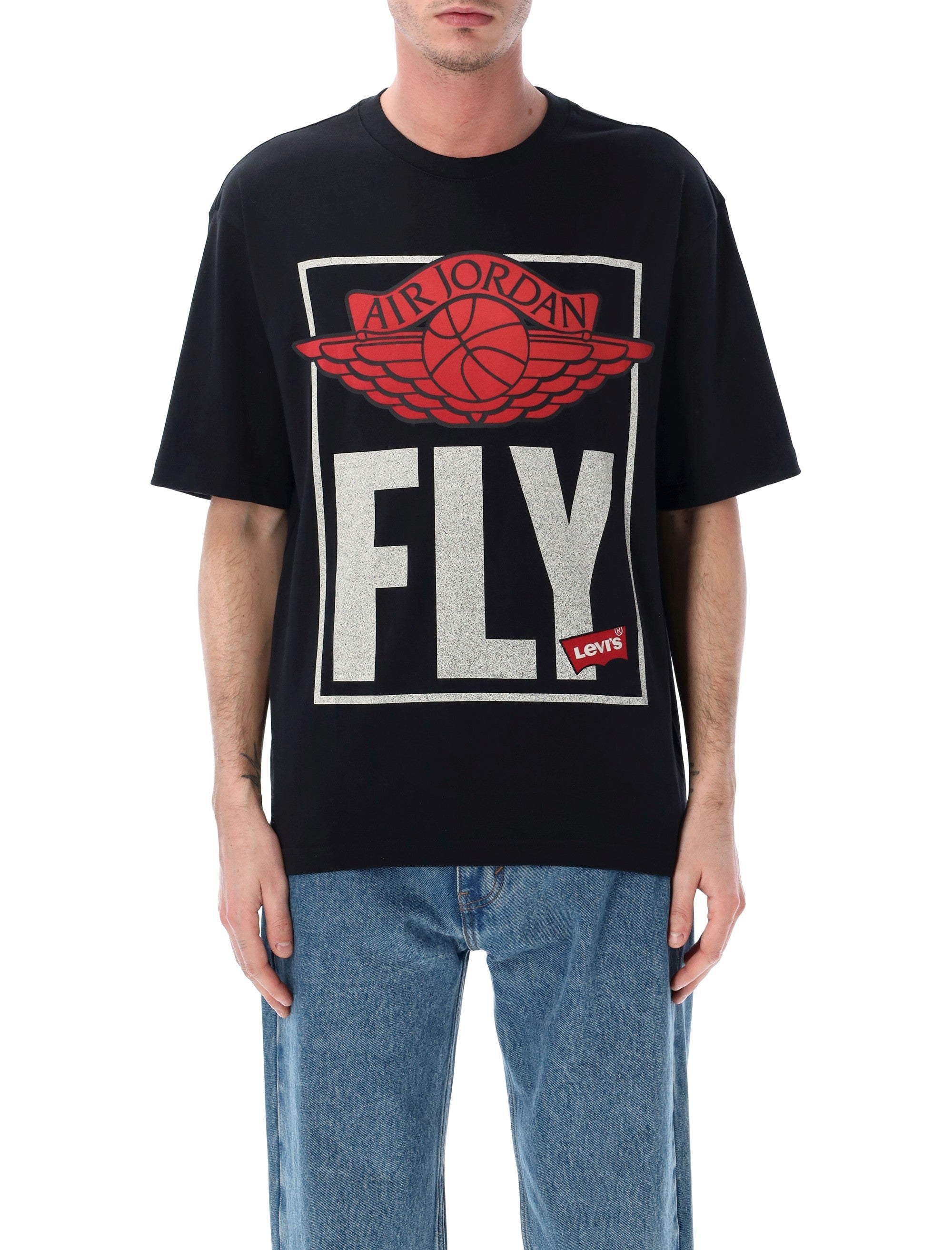 Nike Jordan x Levis relaxed t-shirt Black Multi Cotton Tshirt