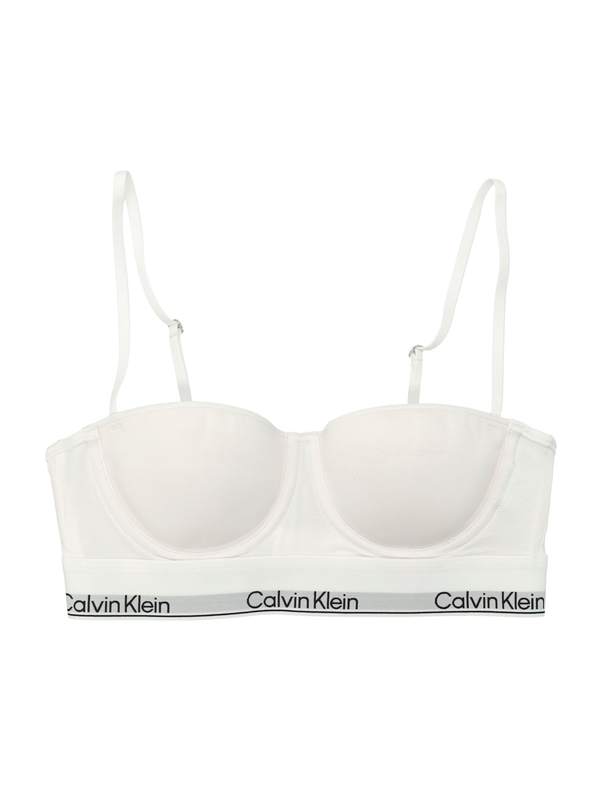 Calvin Klein Icon Cotton Modal bustier balconette bra White