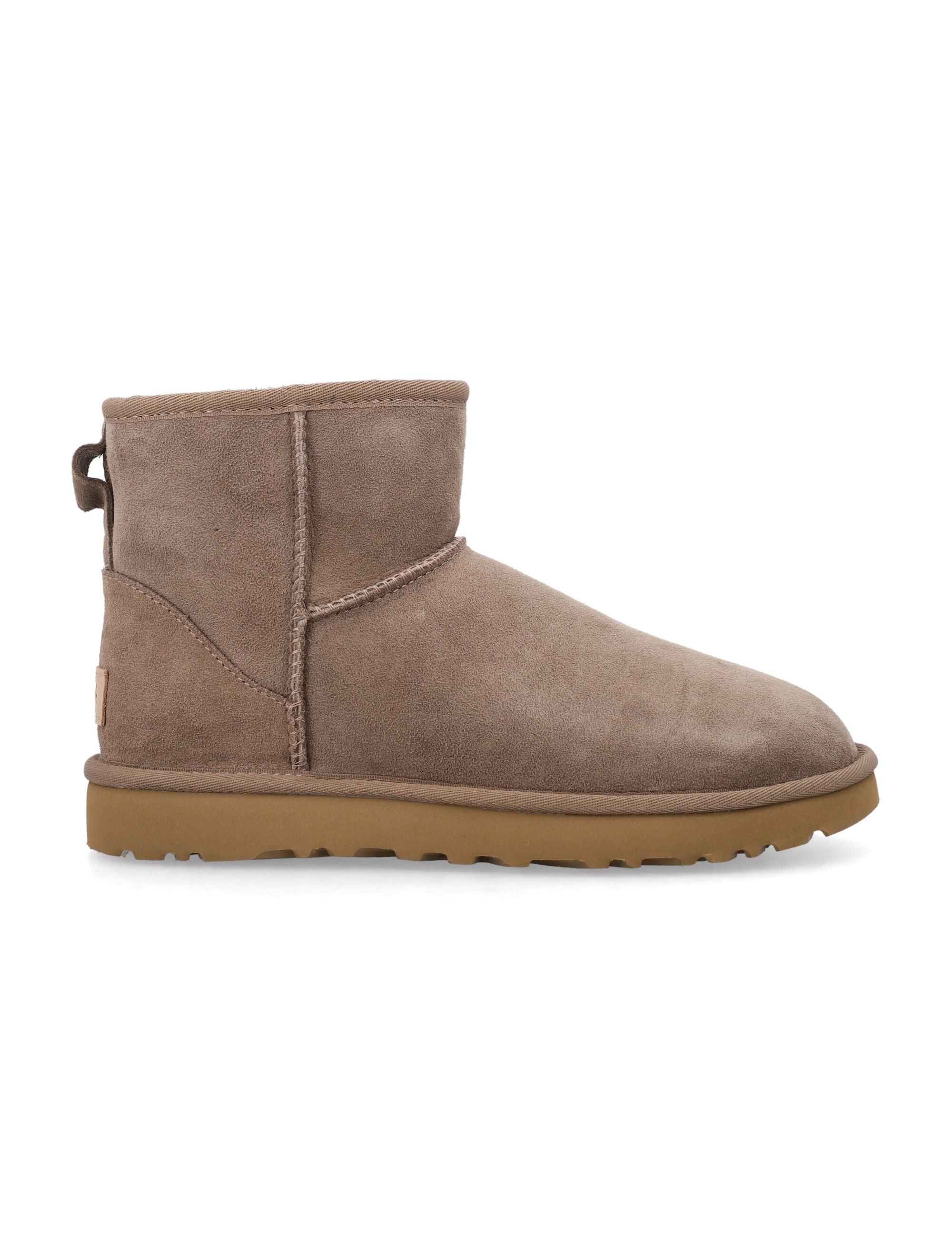 Ugg Classic Mini Ii Suede Boots With Shearling Lining Caribou Upper