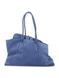 The Attico La Passeggiata Suede Medium Tote Sapphire Blue Bos Taurus Lining Shoulder Bag