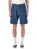 Obey Emerson Denim Shorts Blue Stone Wash Cotton