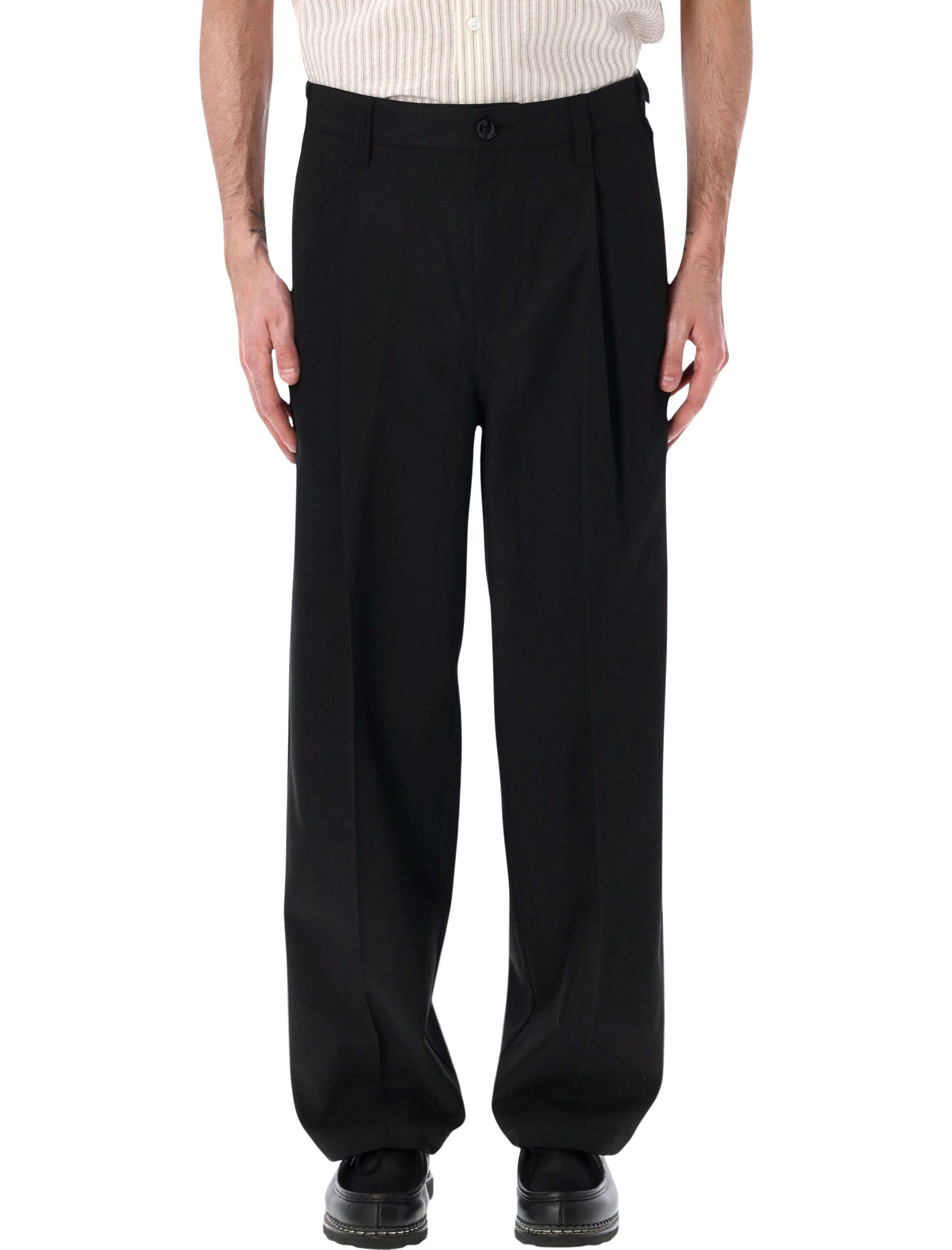 Obey Dean pleated pants Black Polyester