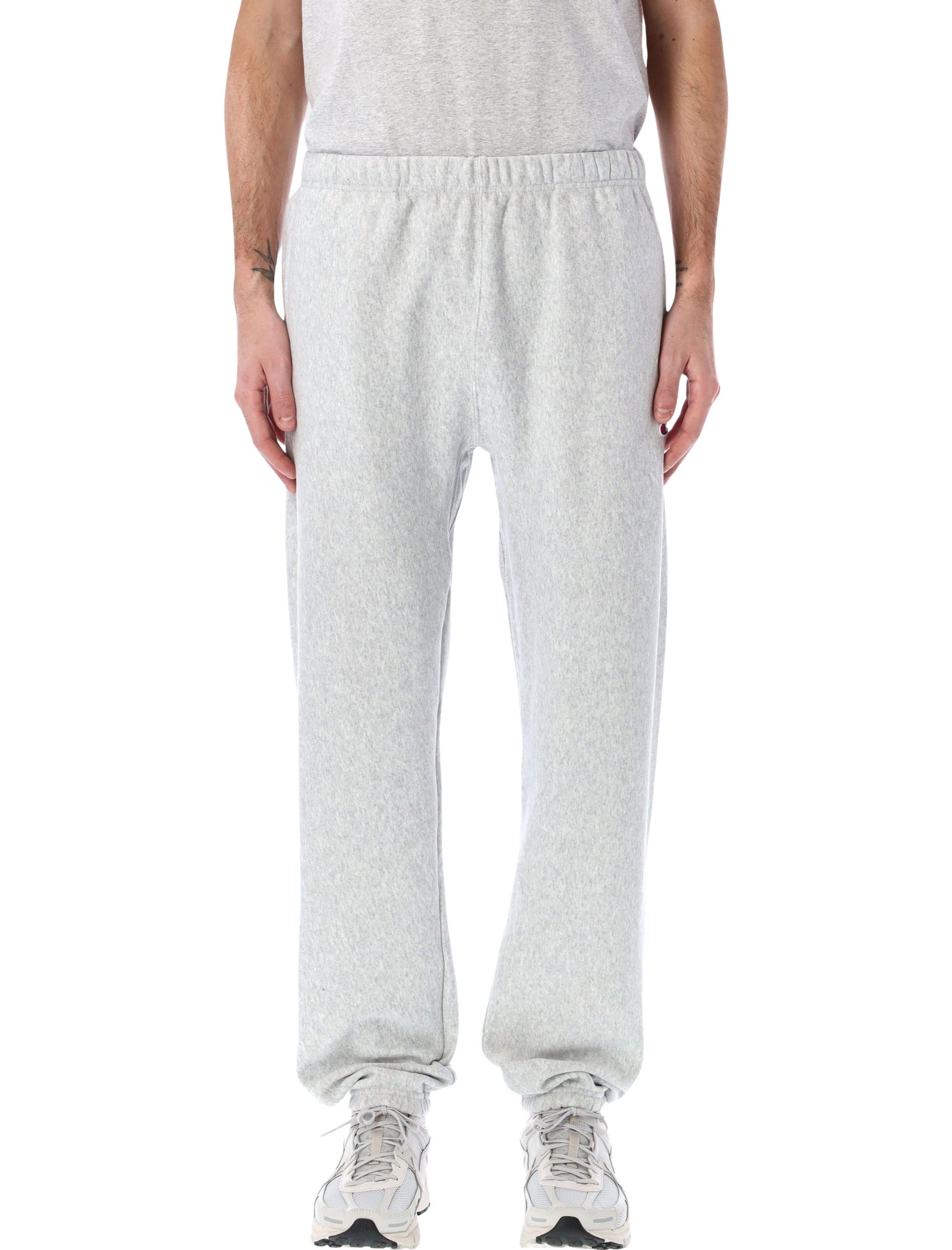 Champion Wide-Leg Fleece Joggers Grey Mel Cotton