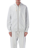 Champion Oversized Zip Hoodie Grey Mel Cotton Sweatshirt