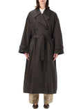 Soeur Helio Cotton Poplin Trench Anthracite Fonce Coat