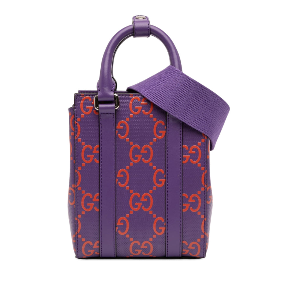Mini GG Embossed Perforated Leather Tote