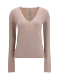 Rick Owens Cashmere V-Neck Sweater — Pink