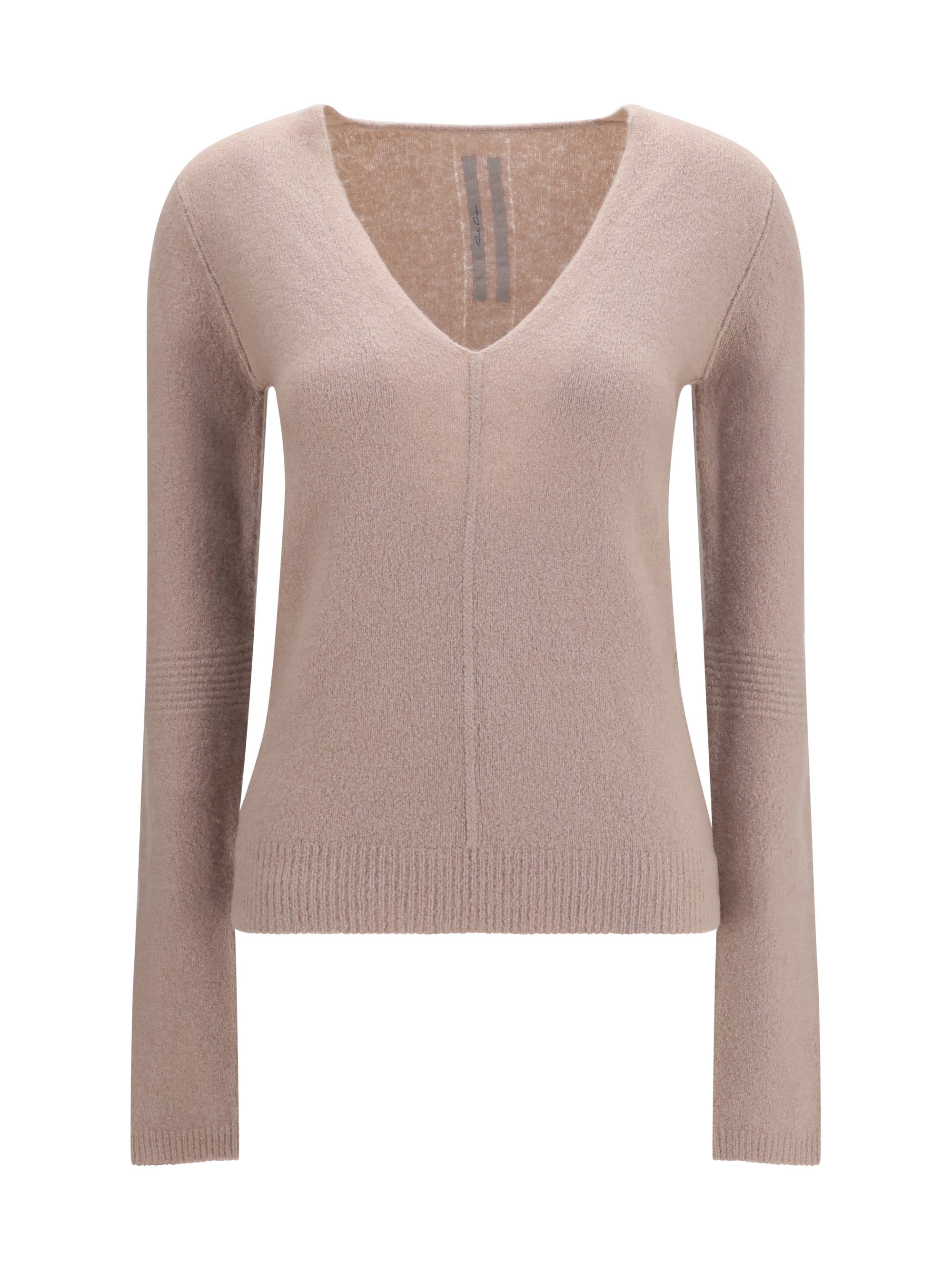 Rick Owens Cashmere V-Neck Sweater — Pink