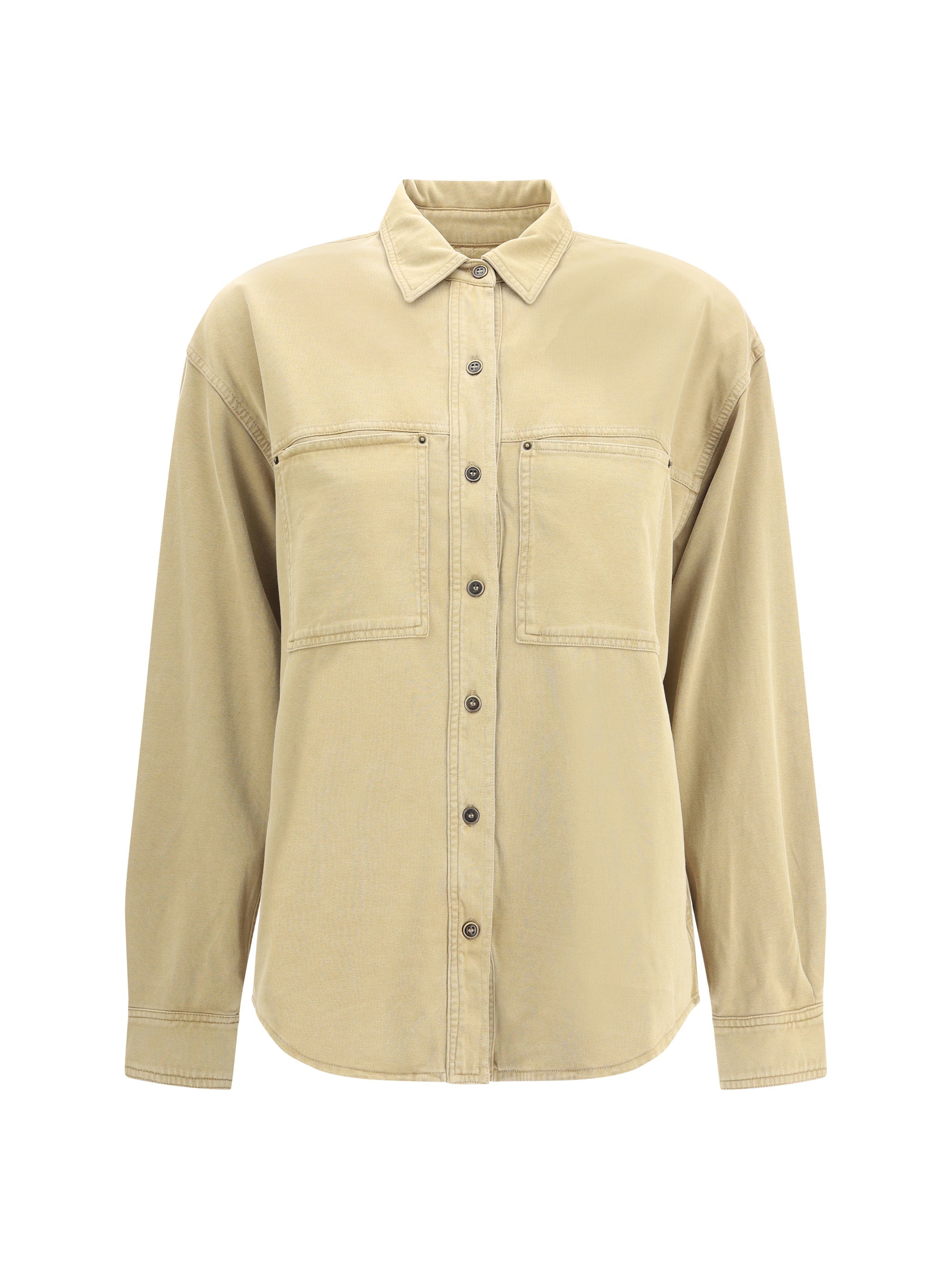 Marant Etoile Cotton Jersey Shirt — Bronze