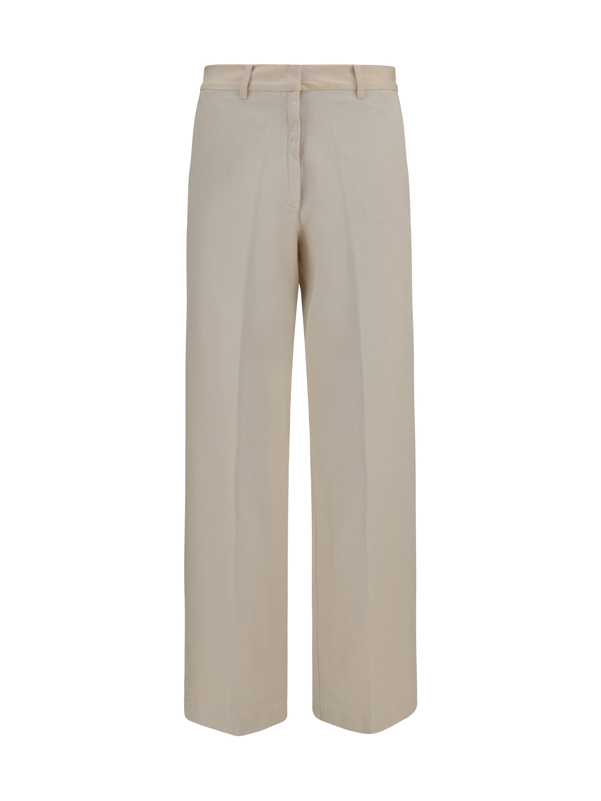 Forte_forte Cotton Trousers — Beige