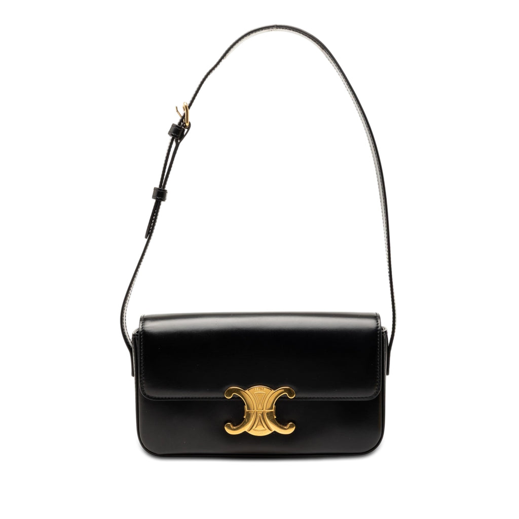 Shiny Calfskin Claude Shoulder Bag