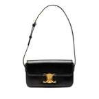 Shiny Calfskin Claude Shoulder Bag