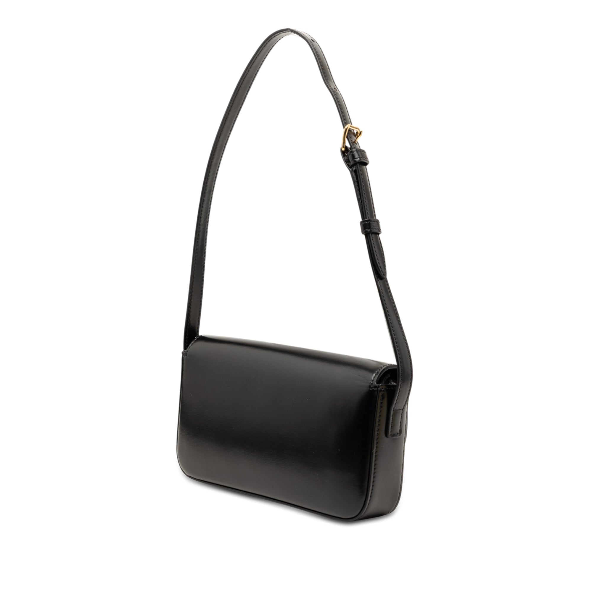 Shiny Calfskin Claude Shoulder Bag