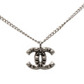 Ruthenium Plated CC Spiked Pendant Necklace