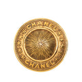 Gold Plated Round Brooch