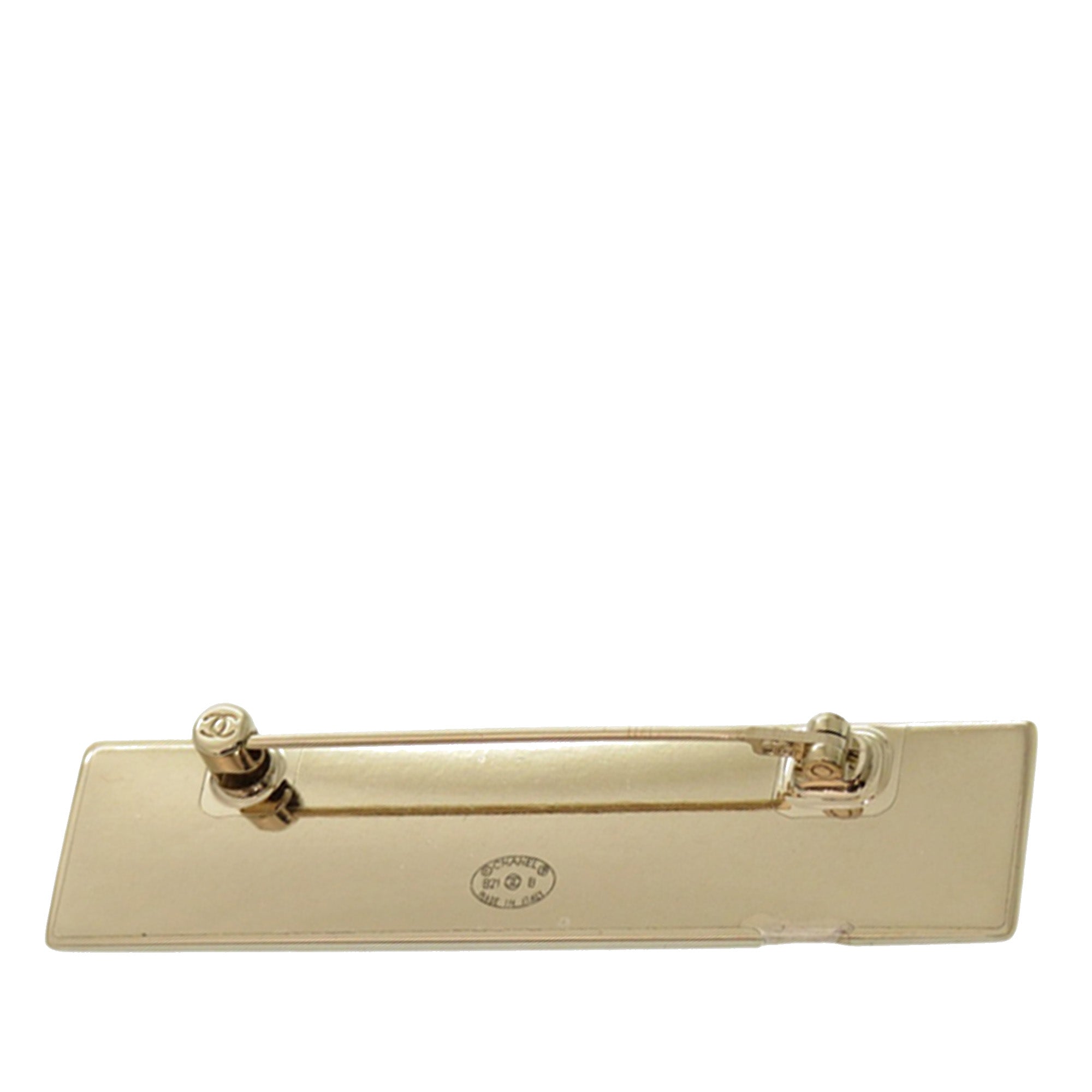 Gold Plated Logo Plate Brooch