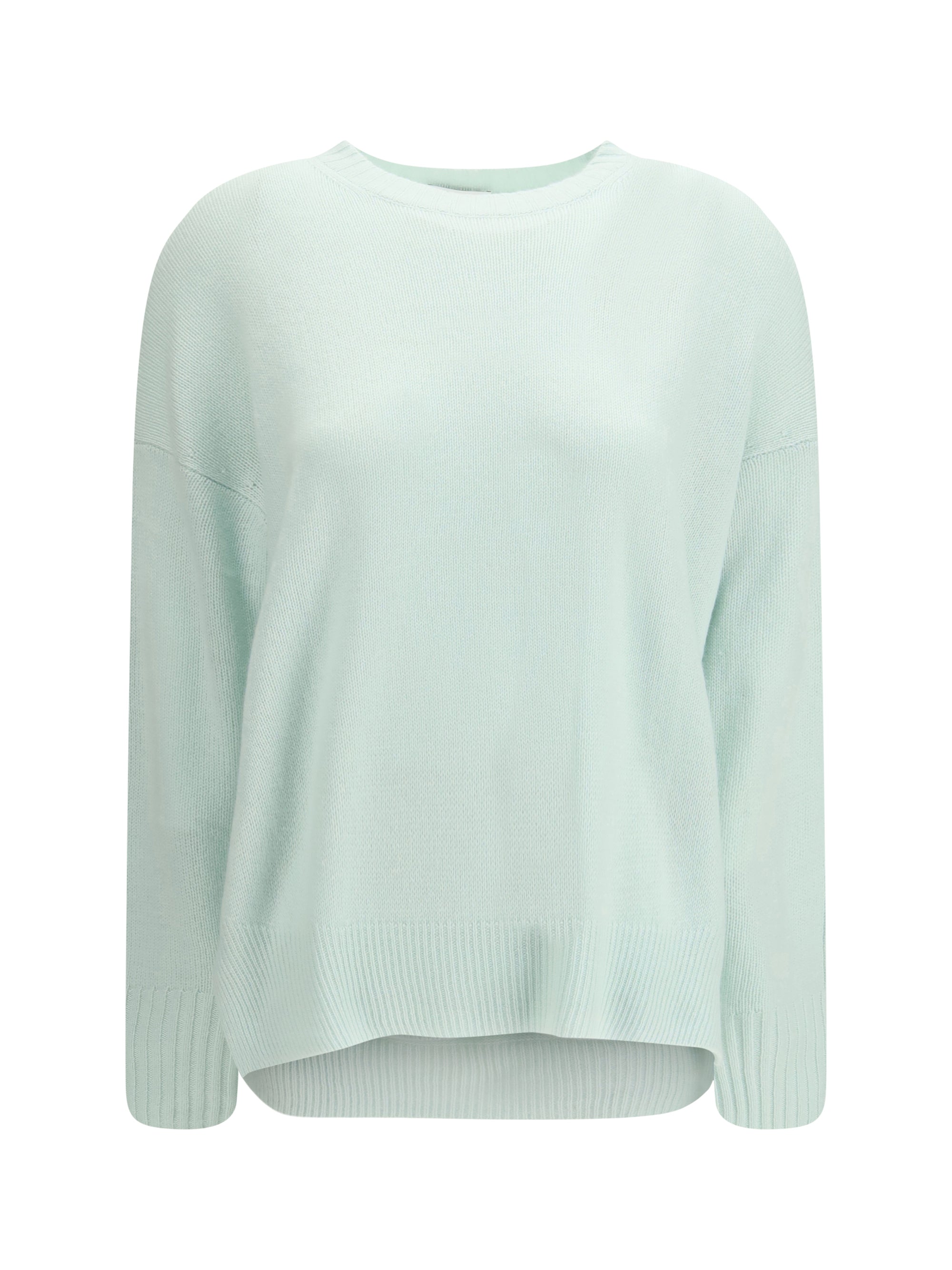 Allude Cashmere Round-Neck Sweater — Green