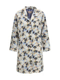 Marni Printed Button Cocoon Coat — Blue