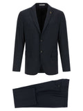 Pal Zileri Pinstriped Wool-Viscose Pant Suit — Navy