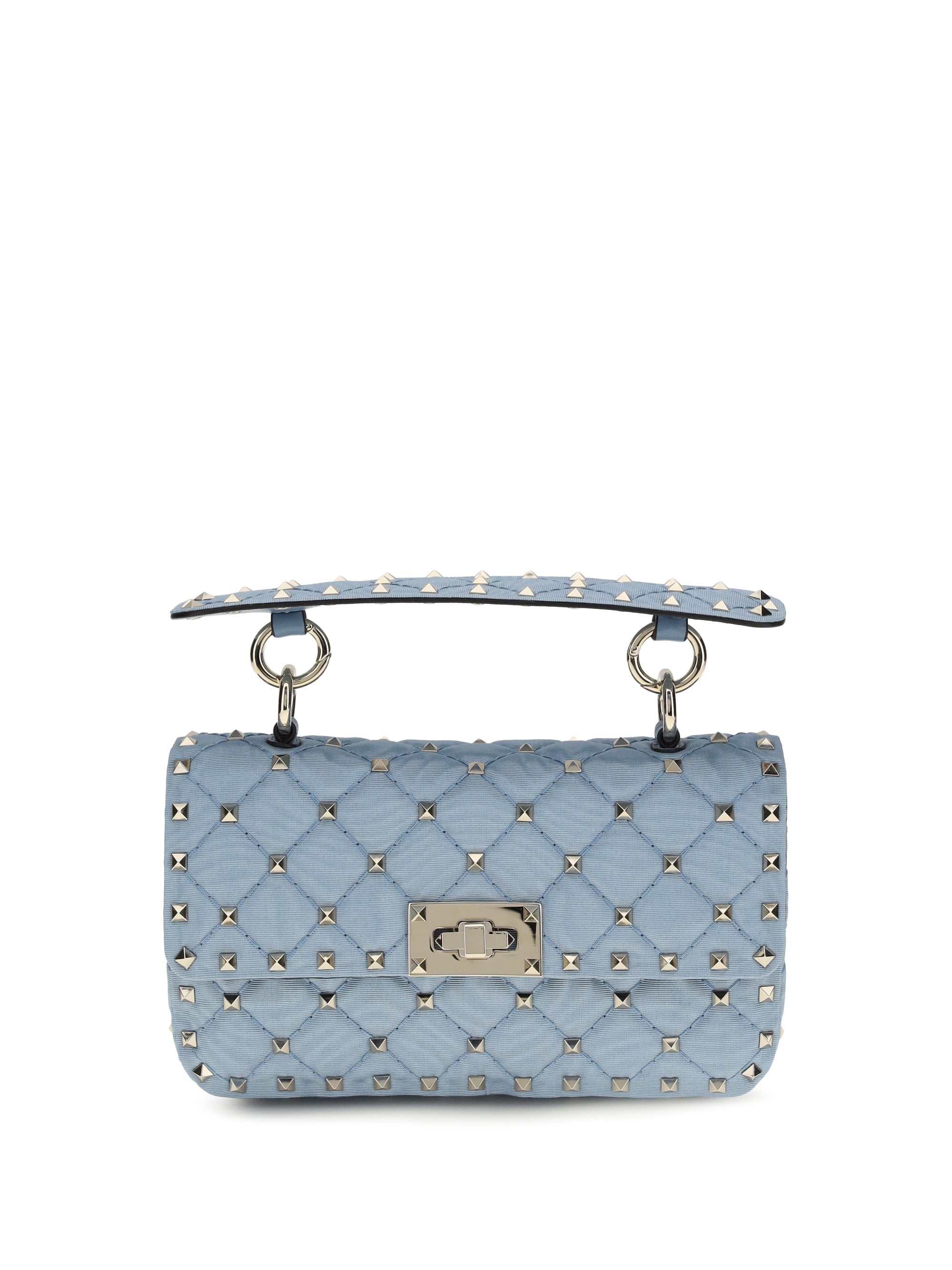 Valentino Garavani Rockstud Spike Shoulder Bag — Blue