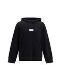 Sudadera con capucha de algodón con parche del logo MM6 Maison Margiela - Negro