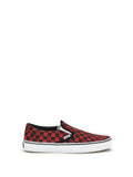 Valentino Garavani Checkerboard V Logo Slip-On Sneaker — Red