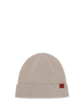 Kiton UCPL003K0239L07 Ribbed Merino Wool Beanie — Beige