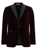 Pal Zileri Cotton Velvet Blazer — Burgundy