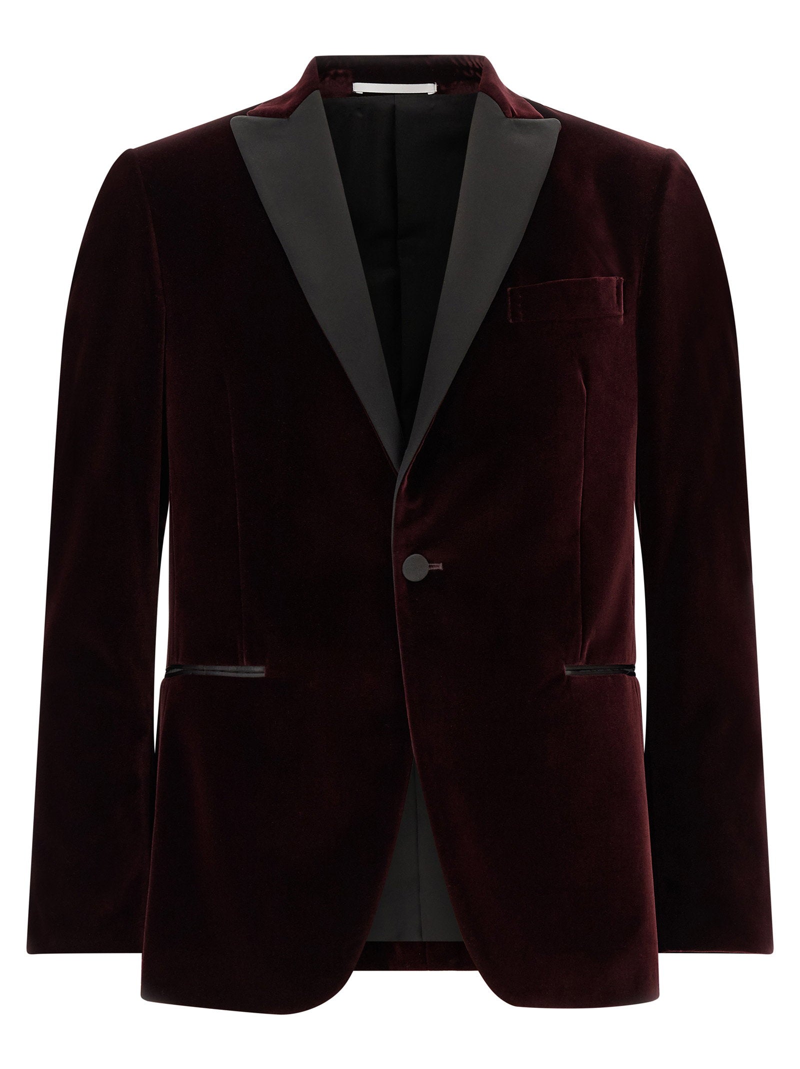 Pal Zileri Cotton Velvet Blazer — Burgundy