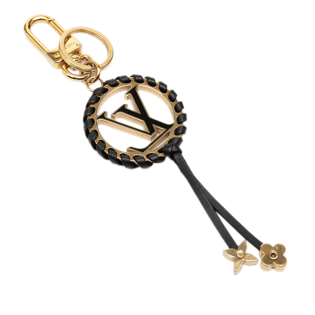 Gold Plated Lambskin and Enamel Very Bag Charm and Key Holder