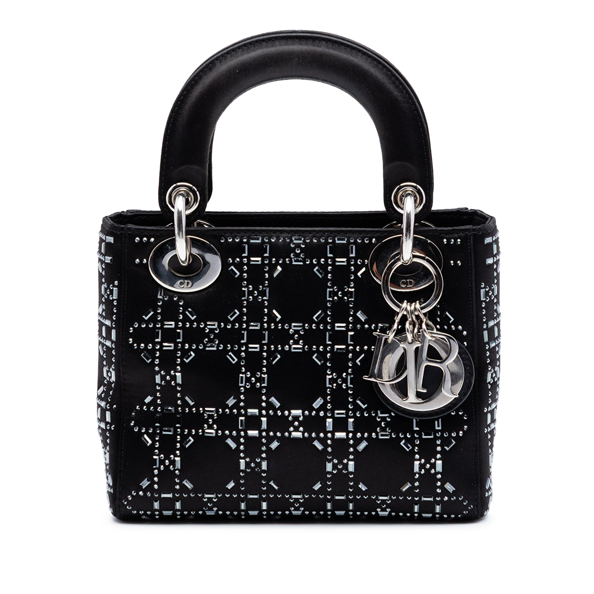 Mini Velvet Cannage Strass Embellished Lady Dior