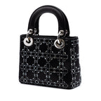 Mini Velvet Cannage Strass Embellished Lady Dior