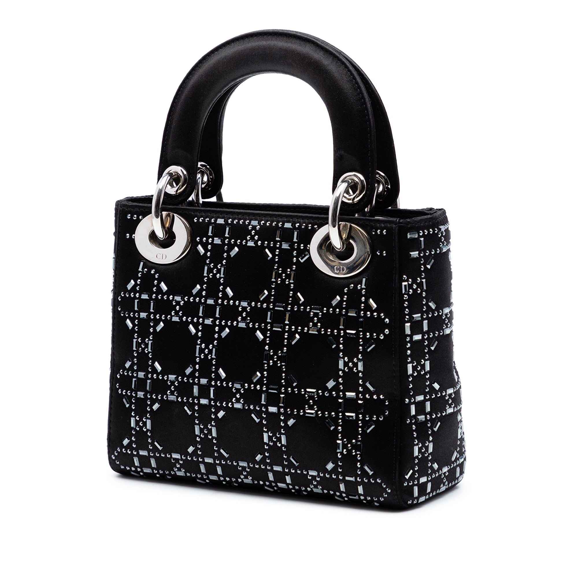 Mini Velvet Cannage Strass Embellished Lady Dior