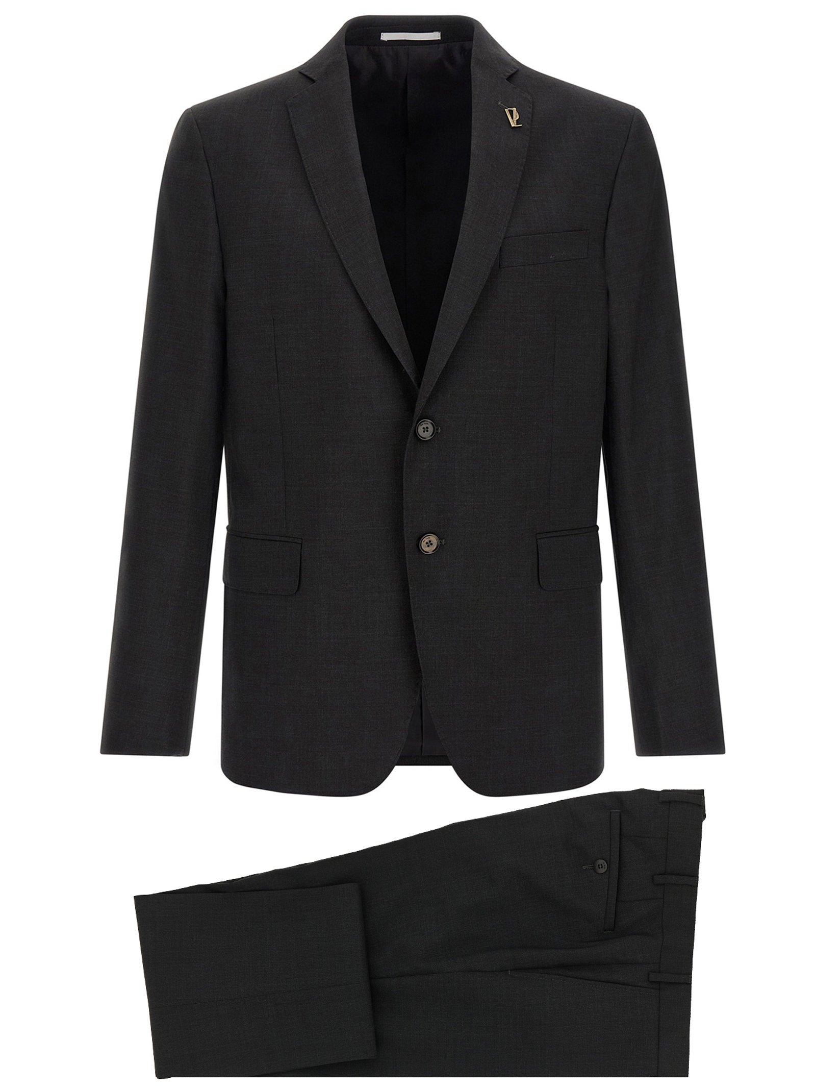 Pal Zileri Wool Two-Piece Pant Suit — Anthracite