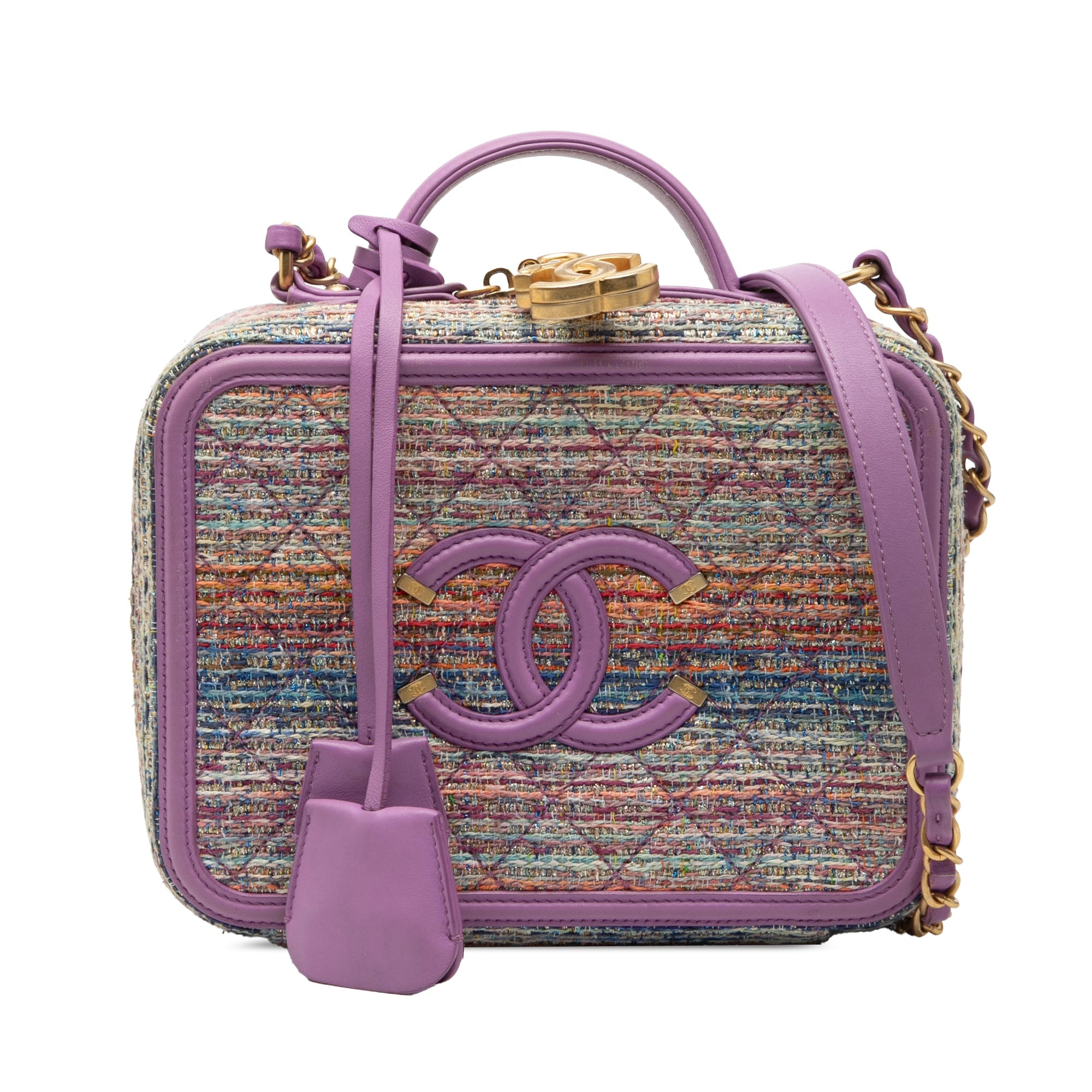 Medium Tweed CC Filigree Vanity Case