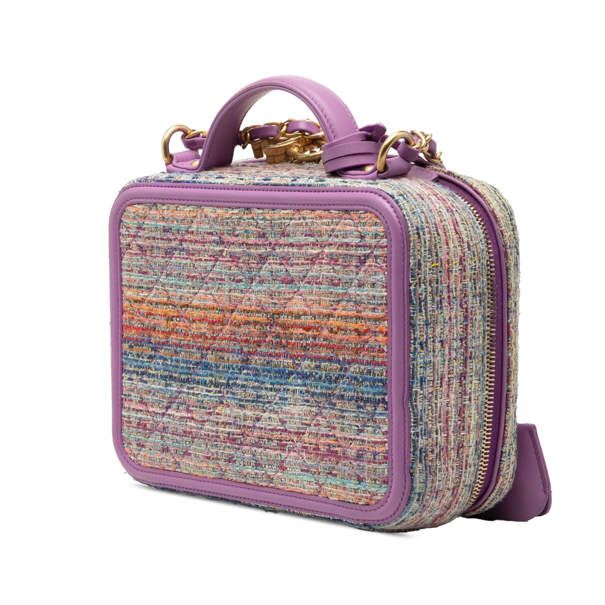 Medium Tweed CC Filigree Vanity Case