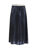 Maison Margiela Foil-Treated Midi Skirt — Black