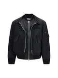 Sacai Cotton Chino and Nylon Twill Double Jacket — Black