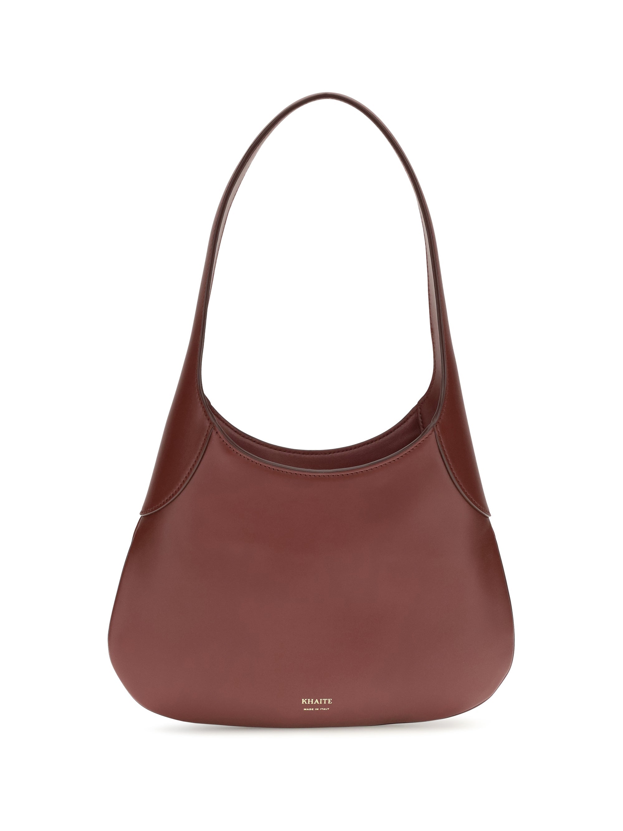 Khaite Hobo Calf Leather Shoulder Bag — Red