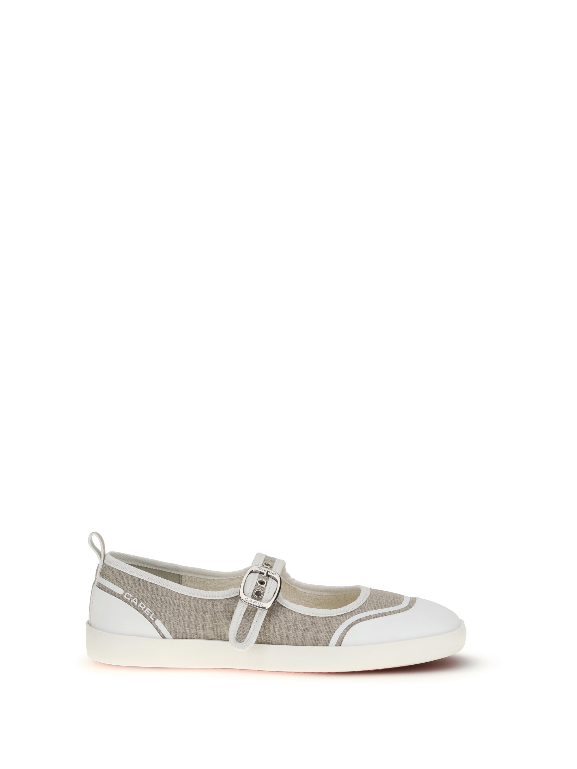Carel Paris Canvas Sport Flat — Beige