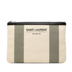 Canvas Beach Zip Clutch