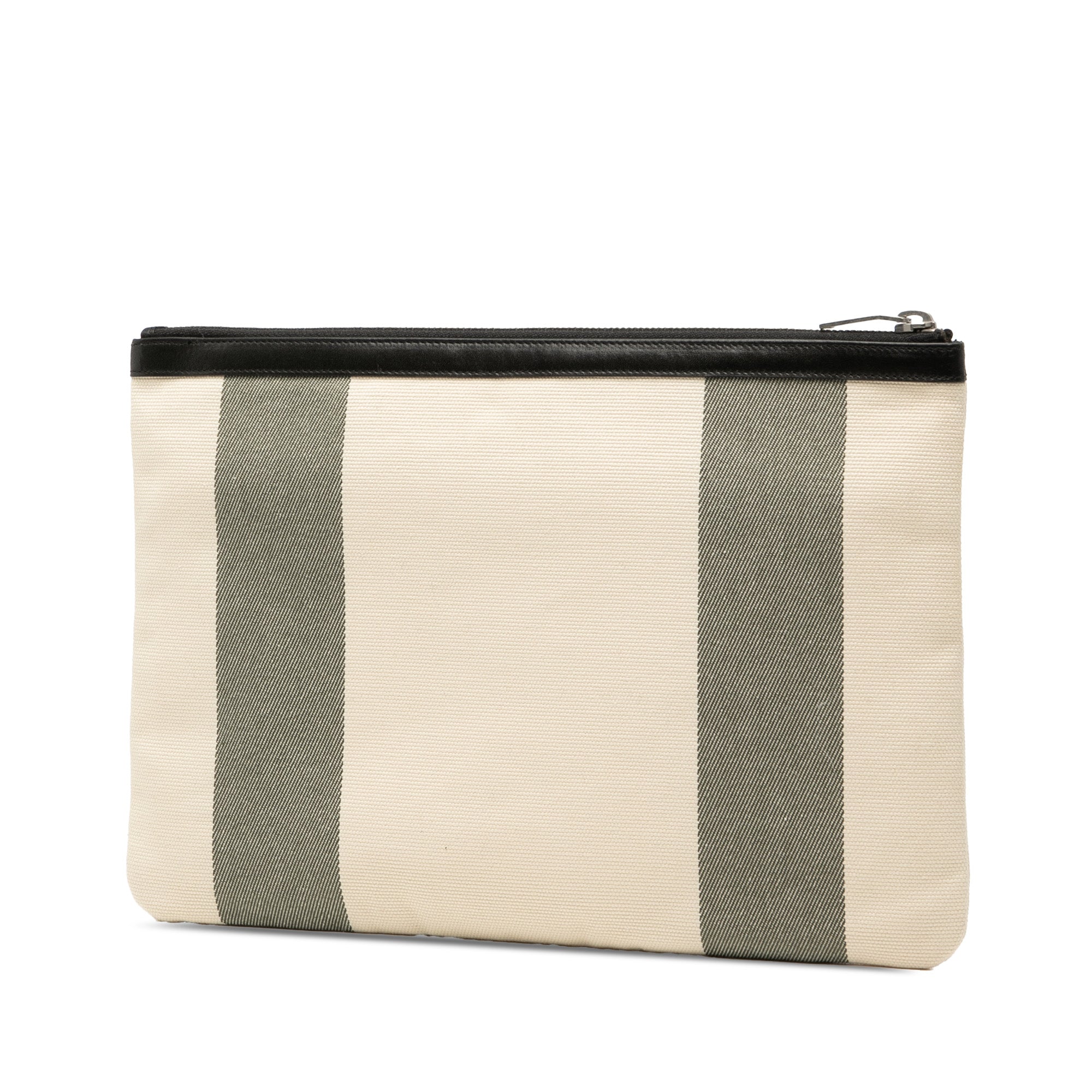 Canvas Beach Zip Clutch