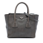 Small Glace Calf Twin Pocket Satchel
