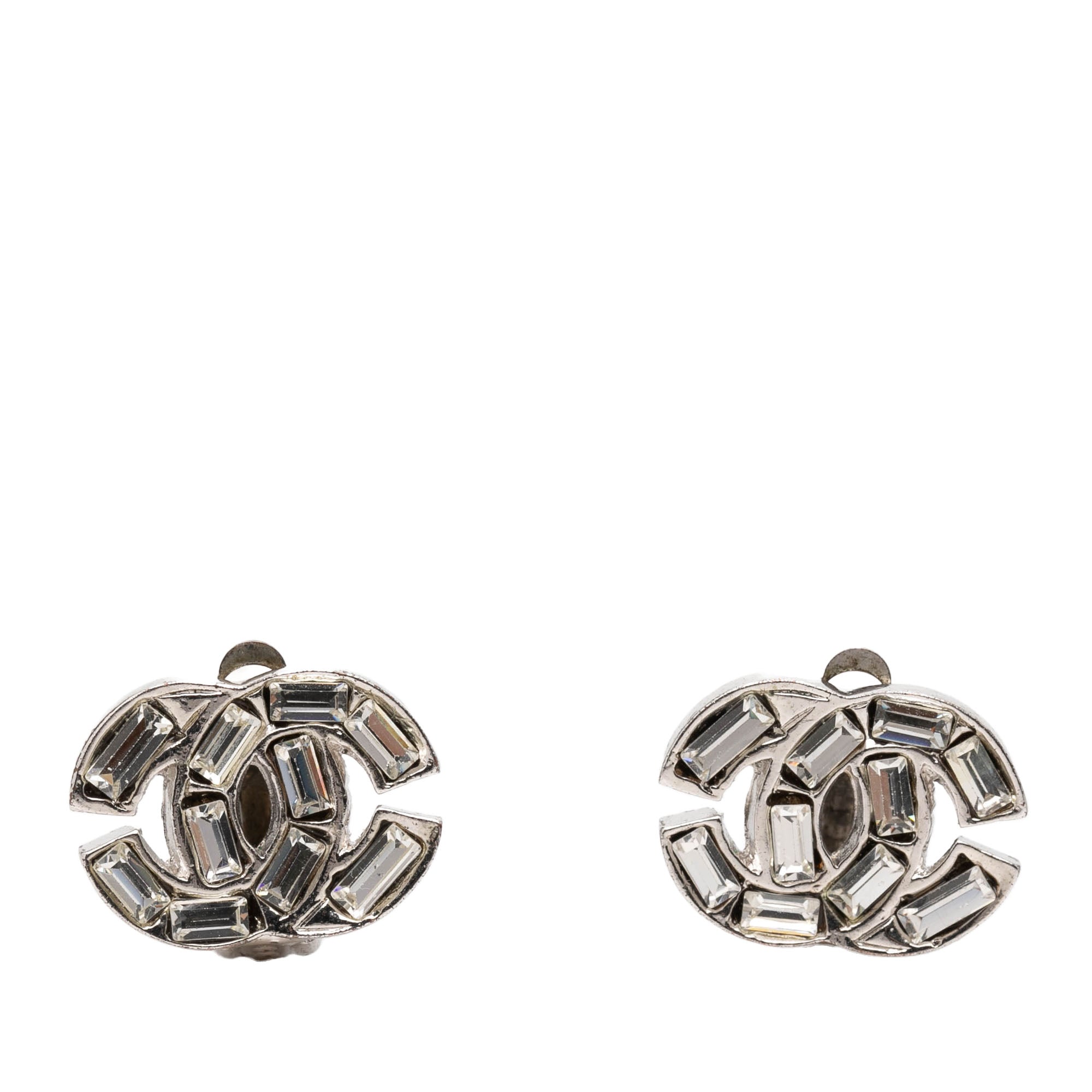 CC Brass and Strass Clip On Earrings