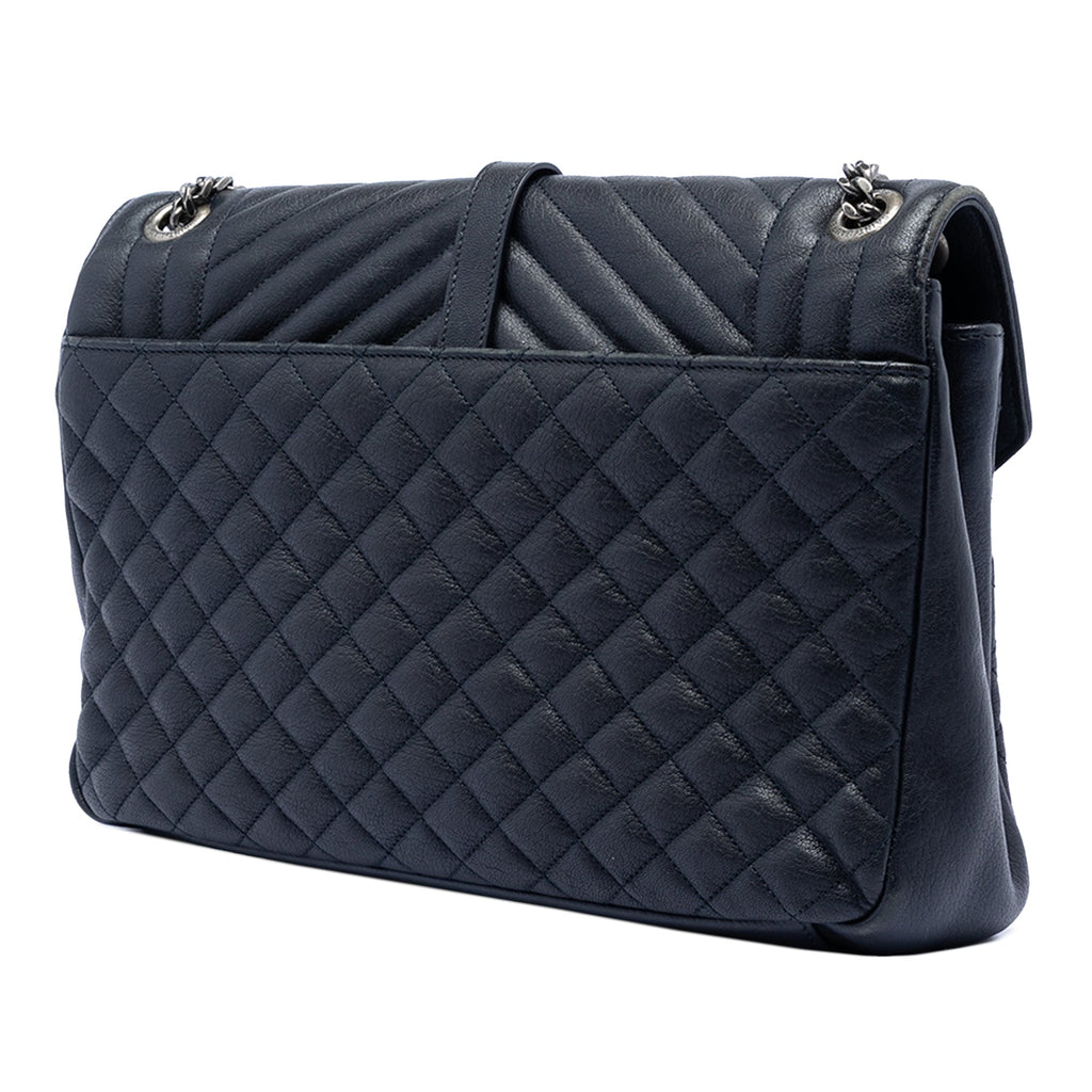 Large Triquilt Sheepskin Monogram College Bag