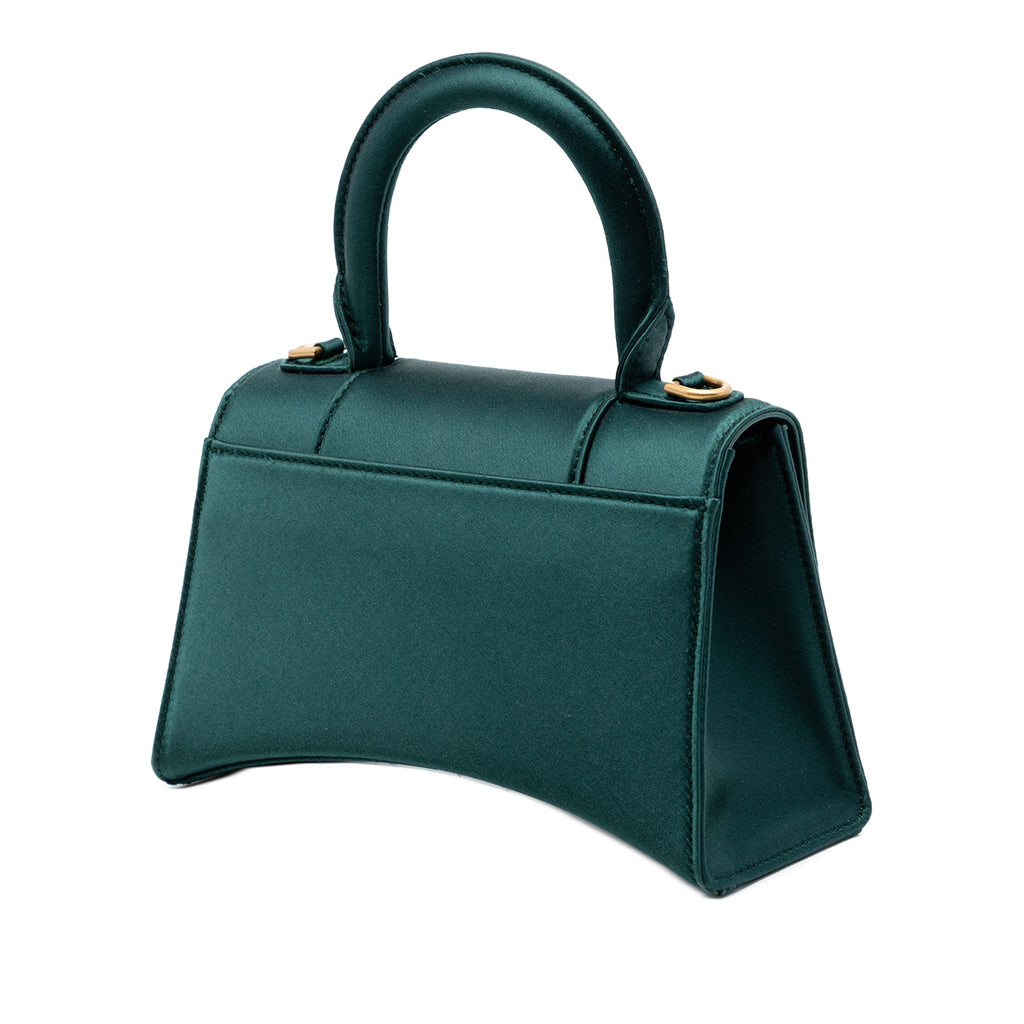 Satin Hourglass Top Handle Bag XS
