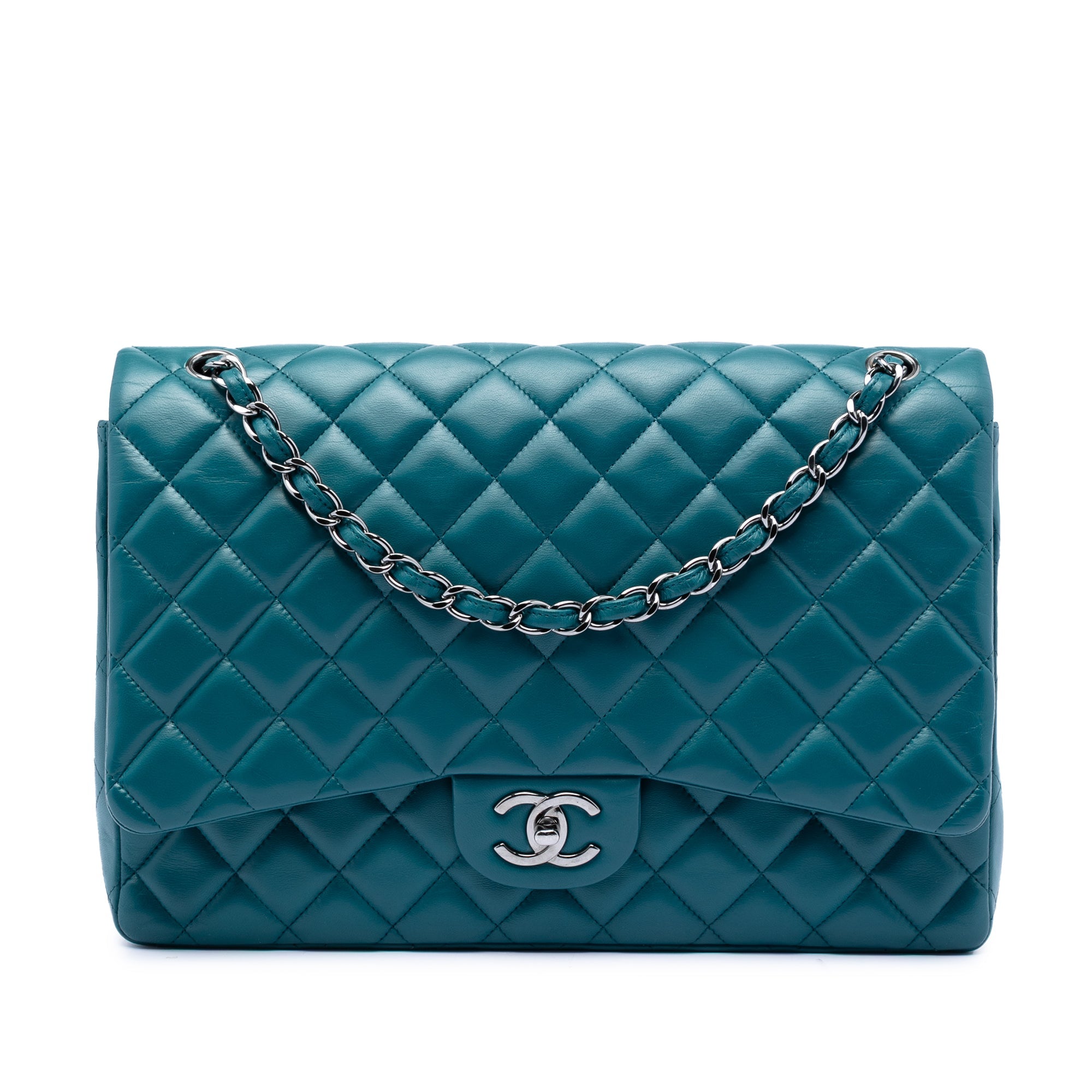 Maxi Classic Lambskin Double Flap