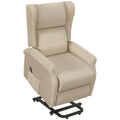 Power Lift Recliner Armchair for Elderly, Fabric Riser and Reclining Chair, Beige