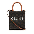 Mini Triomphe Coated Canvas Vertical Cabas Satchel