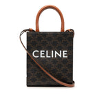 Mini Triomphe Coated Canvas Vertical Cabas Satchel